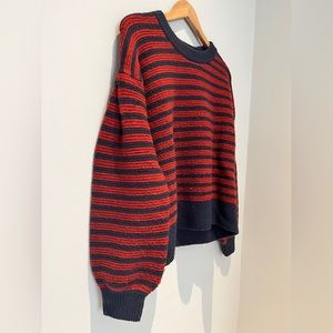 Madewell puff sleeve striped sweater